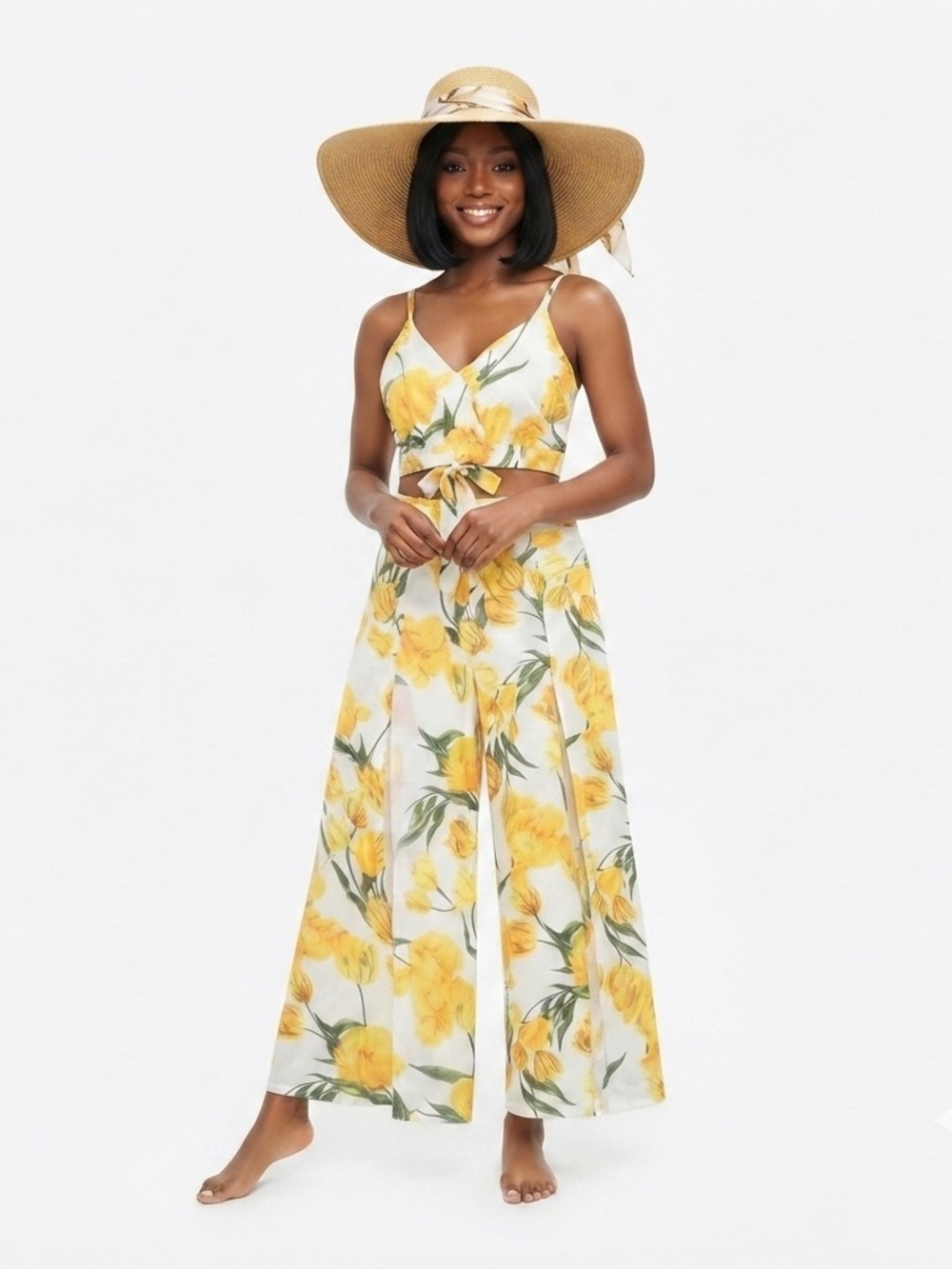Fashion Nova Floral Daydream Pants Set Size Large Two Piece RUNS SMALL - Picture 1 of 6